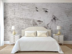 Fotobehang art-collection young girl in love - slaapkamer